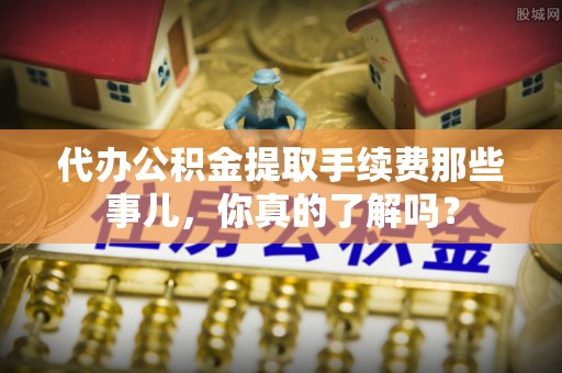 郁南代办公积金提取手续费那些事儿，你真的了解吗？