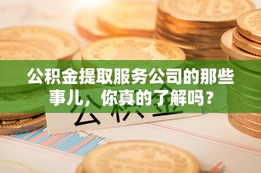 郁南公积金提取服务公司的那些事儿，你真的了解吗？